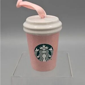 Starbucks Pink Glitter Cup Ornament